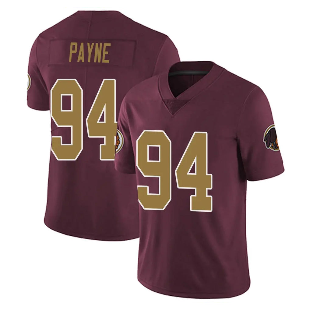 Kooe W.Commanders #94 Daron Payne Player Burgundy Alternate Vapor Untouchable Home Game Stitched Jerseys