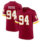 Kooe W.Commanders #94 Daron Payne Player Burgundy Game Home Stitched Jerseys