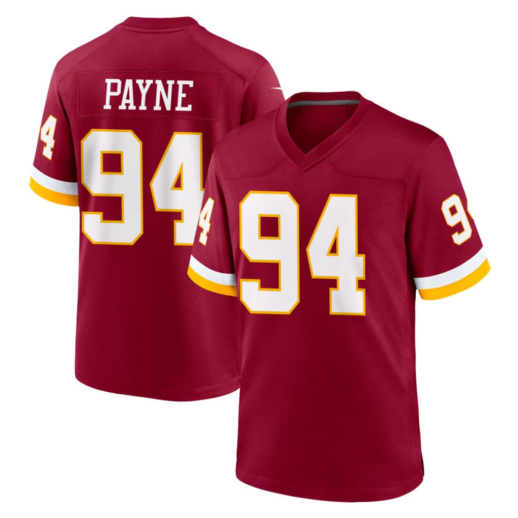 Kooe W.Commanders #94 Daron Payne Player Burgundy Game Home Stitched Jerseys