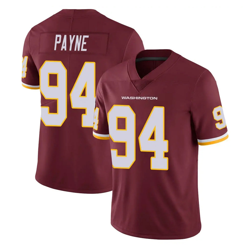 Kooe W.Commanders #94 Daron Payne Player Burgundy Limited Team Color Vapor Untouchable Home Game Stitched Jerseys