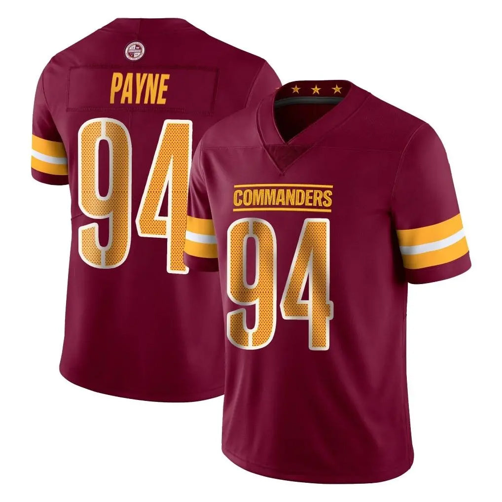 Kooe W.Commanders #94 Daron Payne Player Burgundy Limited Vapor Home Game Stitched Jerseys