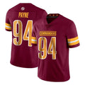 Kooe W.Commanders #94 Daron Payne Player Burgundy Limited Vapor Home Game Stitched Jerseys