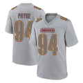 Kooe W.Commanders #94 Daron Payne Player Gray Atmosphere Fashion Home Game Stitched Jerseys