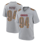 Kooe W.Commanders #94 Daron Payne Player Gray Atmosphere Fashion Home Game Stitched Jerseys