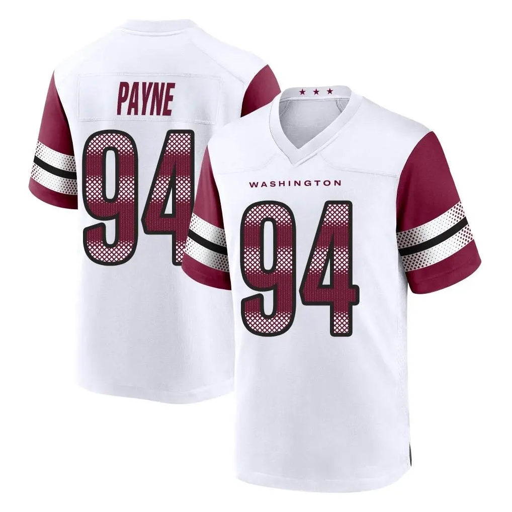 Kooe W.Commanders #94 Daron Payne Player White Game Home Stitched Jerseys