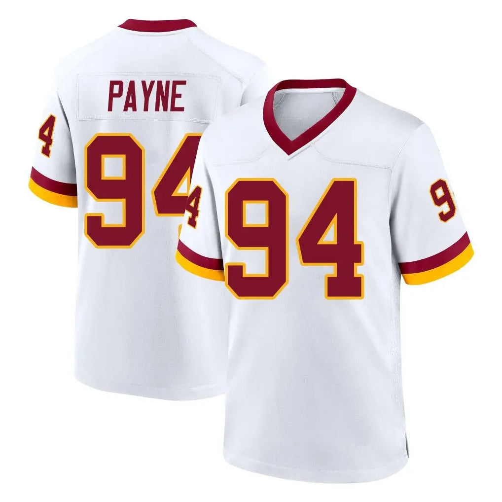Kooe W.Commanders #94 Daron Payne Player White Home Game Stitched Jerseys