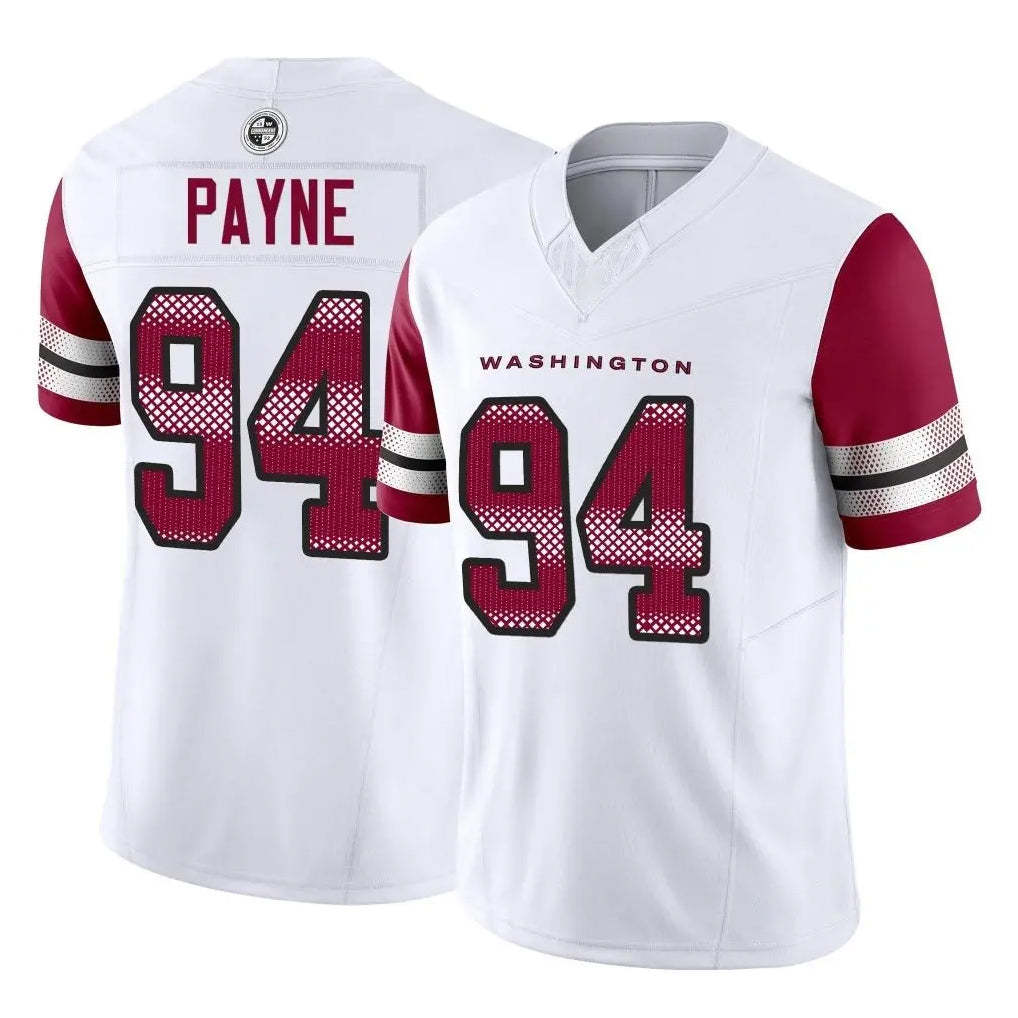 Kooe W.Commanders #94 Daron Payne Player White Vapor F.U.S.E. Limited Home Game Stitched Jerseys