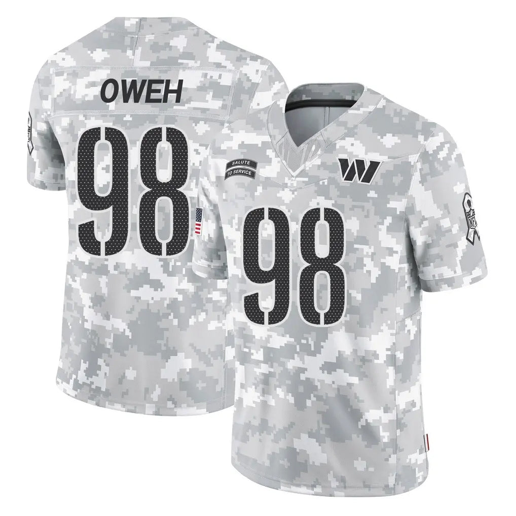 Kooe W.Commanders #98 Odafe Oweh Player Arctic Camo Limited Salute To Service Home Game Stitched Jerseys