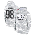 Kooe W.Commanders #98 Odafe Oweh Player Arctic Camo Limited Salute to Service Pullover Hoodies Game Stitched Jerseys