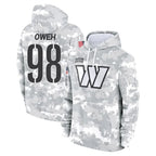 Kooe W.Commanders #98 Odafe Oweh Player Arctic Camo Limited Salute to Service Pullover Hoodies Game Stitched Jerseys