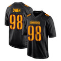 Kooe W.Commanders #98 Odafe Oweh Player Black Carbon Fashion Home Game Stitched Jerseys