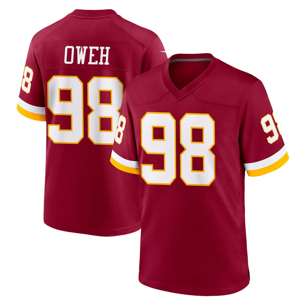 Kooe W.Commanders #98 Odafe Oweh Player Burgundy Game Home Stitched Jerseys