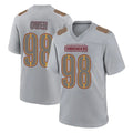 Kooe W.Commanders #98 Odafe Oweh Player Gray Atmosphere Fashion Home Game Stitched Jerseys