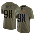 Kooe W.Commanders #98 Odafe Oweh Player Olive Salute To Service Limited Home Game Stitched Jerseys