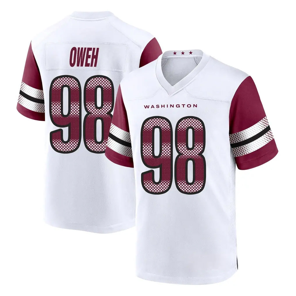 Kooe W.Commanders #98 Odafe Oweh Player White Game Home Stitched Jerseys