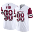 Kooe W.Commanders #98 Odafe Oweh Player White Limited Vapor Home Game Stitched Jerseys