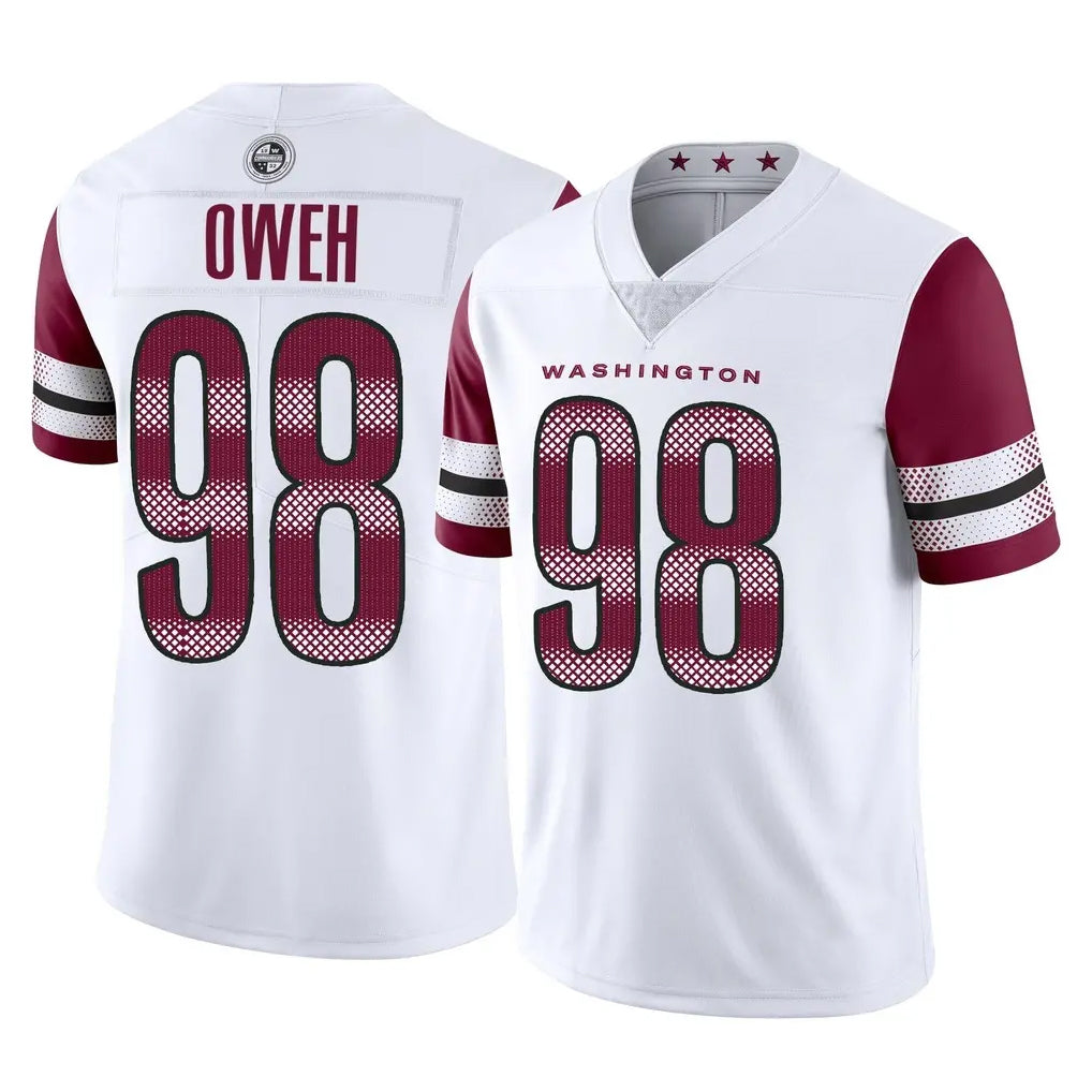 Kooe W.Commanders #98 Odafe Oweh Player White Limited Vapor Home Game Stitched Jerseys