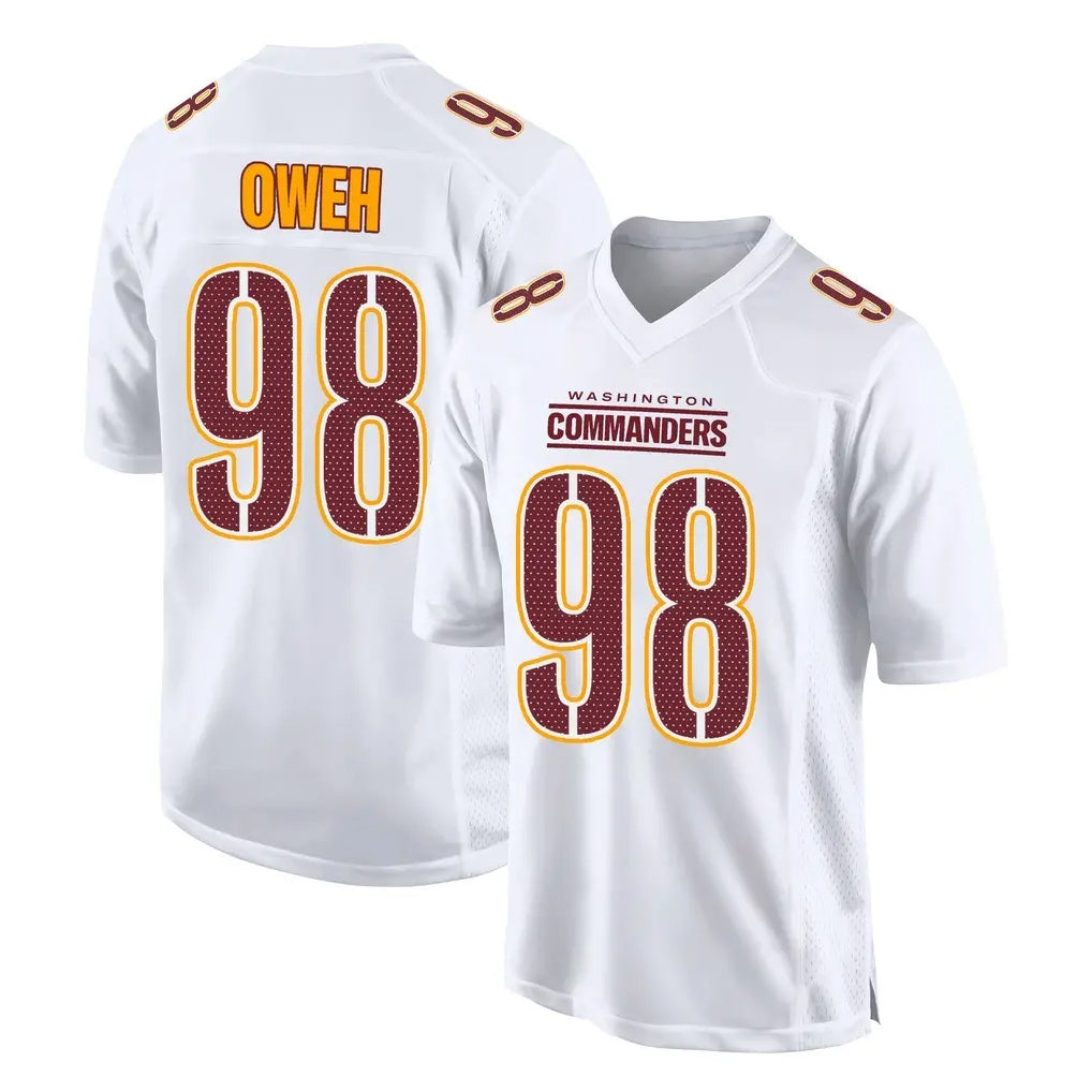 Kooe W.Commanders #98 Odafe Oweh Player White Tundra Fashion Home Game Stitched Jerseys