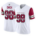 Kooe W.Commanders #98 Odafe Oweh Player White Vapor F.U.S.E. Limited Home Game Stitched Jerseys