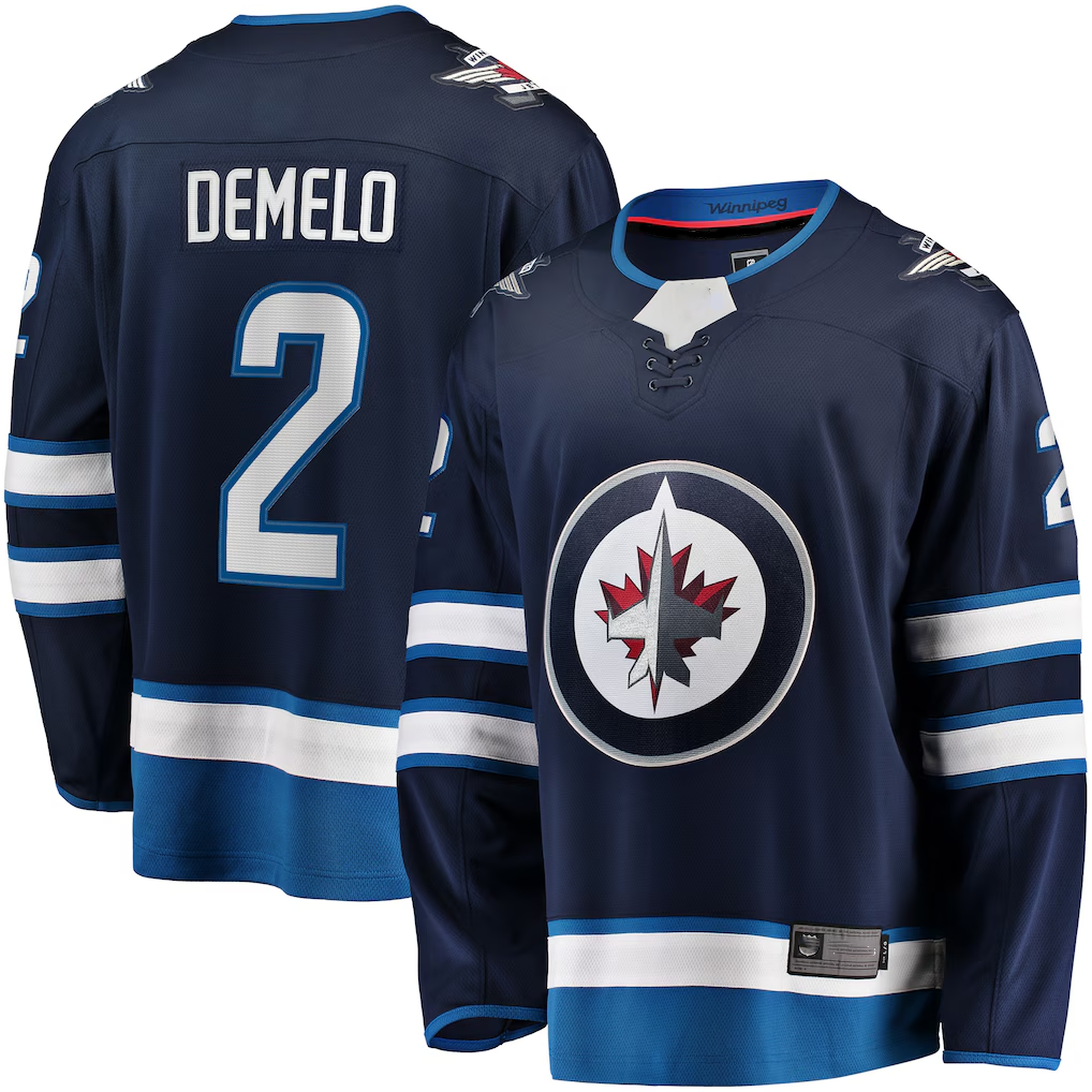 Kooe W.Jets #2 Dylan DeMelo Navy Breakaway Player Jerseys