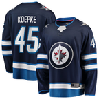 Kooe W.Jets #45 Cole Koepke Navy Home Breakaway Jerseys