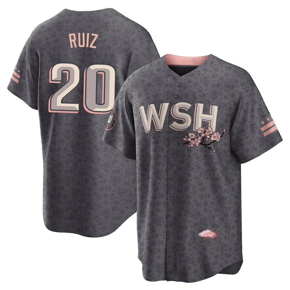 Kooe W.Nationals #20 Keibert Ruiz Player Gray City Connect Stitched Jerseys