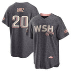 Kooe W.Nationals #20 Keibert Ruiz Player Gray City Connect Stitched Jerseys