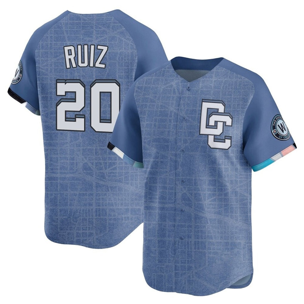 Kooe W.Nationals #20 Keibert Ruiz Player Light Blue Limited City Connect Stitched Jerseys