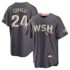 Kooe W.Nationals #24 Cade Cavalli Player Gray City Connect Stitched Jerseys