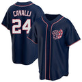 Kooe W.Nationals #24 Cade Cavalli Player Navy Blue Replica Game Stitched Jerseys