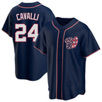 Kooe W.Nationals #24 Cade Cavalli Player Navy Blue Replica Game Stitched Jerseys