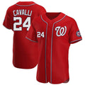 Kooe W.Nationals #24 Cade Cavalli Player Red Alternate Elite Stitched Jerseys