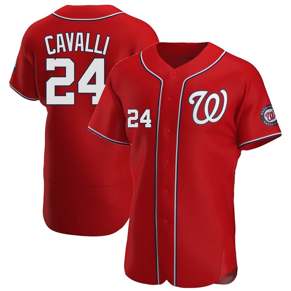 Kooe W.Nationals #24 Cade Cavalli Player Red Alternate Elite Stitched Jerseys