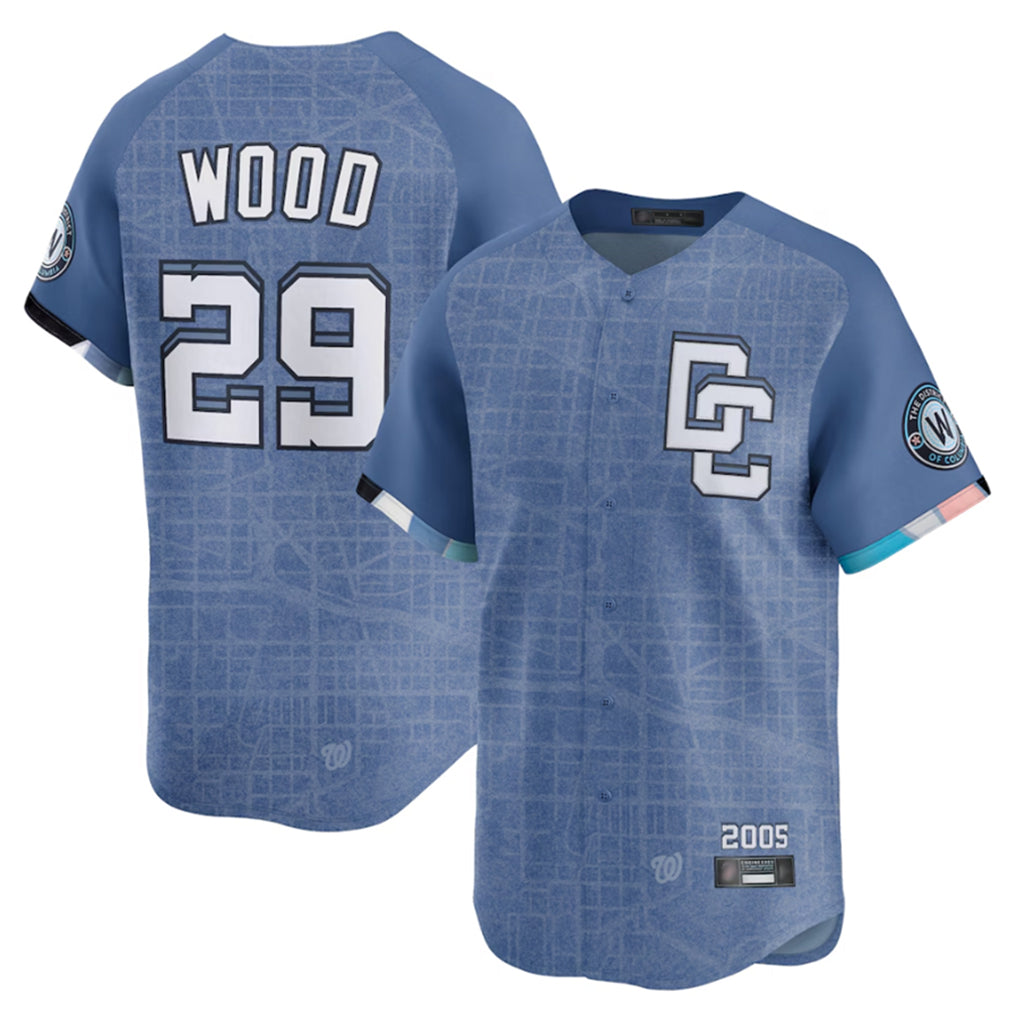 Kooe W.Nationals #29 James Wood Player Blue Limited City Connect Stitched Jerseys