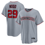Kooe W.Nationals #29 James Wood Player Gray Road Replica Stitched Jerseys