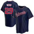 Kooe W.Nationals #29 James Wood Player Navy Blue Replica Game Stitched Jerseys