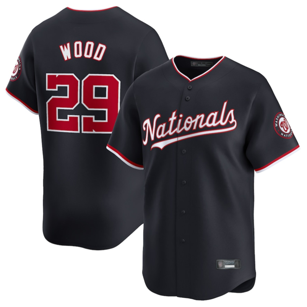 Kooe W.Nationals #29 James Wood Player Navy Limited Stitched Jerseys