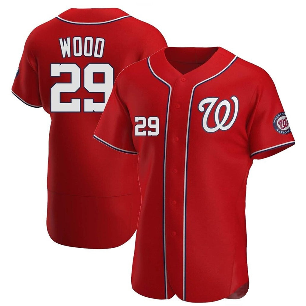 Kooe W.Nationals #29 James Wood Player Red Alternate Elite Stitched Jerseys