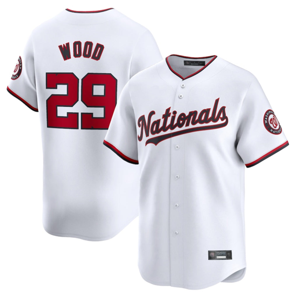 Kooe W.Nationals #29 James Wood Player White Home Limited Stitched Jerseys