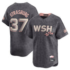 Kooe W.Nationals #37 Stephen Strasburg Player Gray City Connect Stitched Jerseys