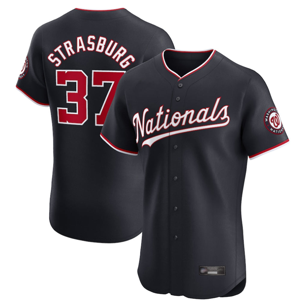Kooe W.Nationals #37 Stephen Strasburg Player Navy Elite Stitched Jerseys