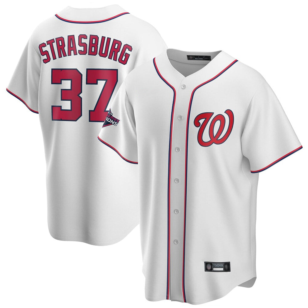 Kooe W.Nationals #37 Stephen Strasburg Player White Game Stitched Jerseys