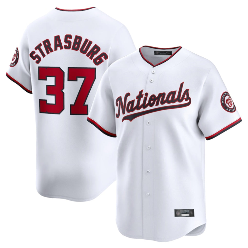 Kooe W.Nationals #37 Stephen Strasburg Player White Home Limited Stitched Jerseys
