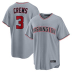 Kooe W.Nationals #3 Dylan Crews Player Gray Alternate Game Stitched Jerseys