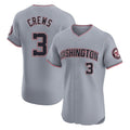 Kooe W.Nationals #3 Dylan Crews Player Gray City Connect Elite Alternate Stitched Jerseys