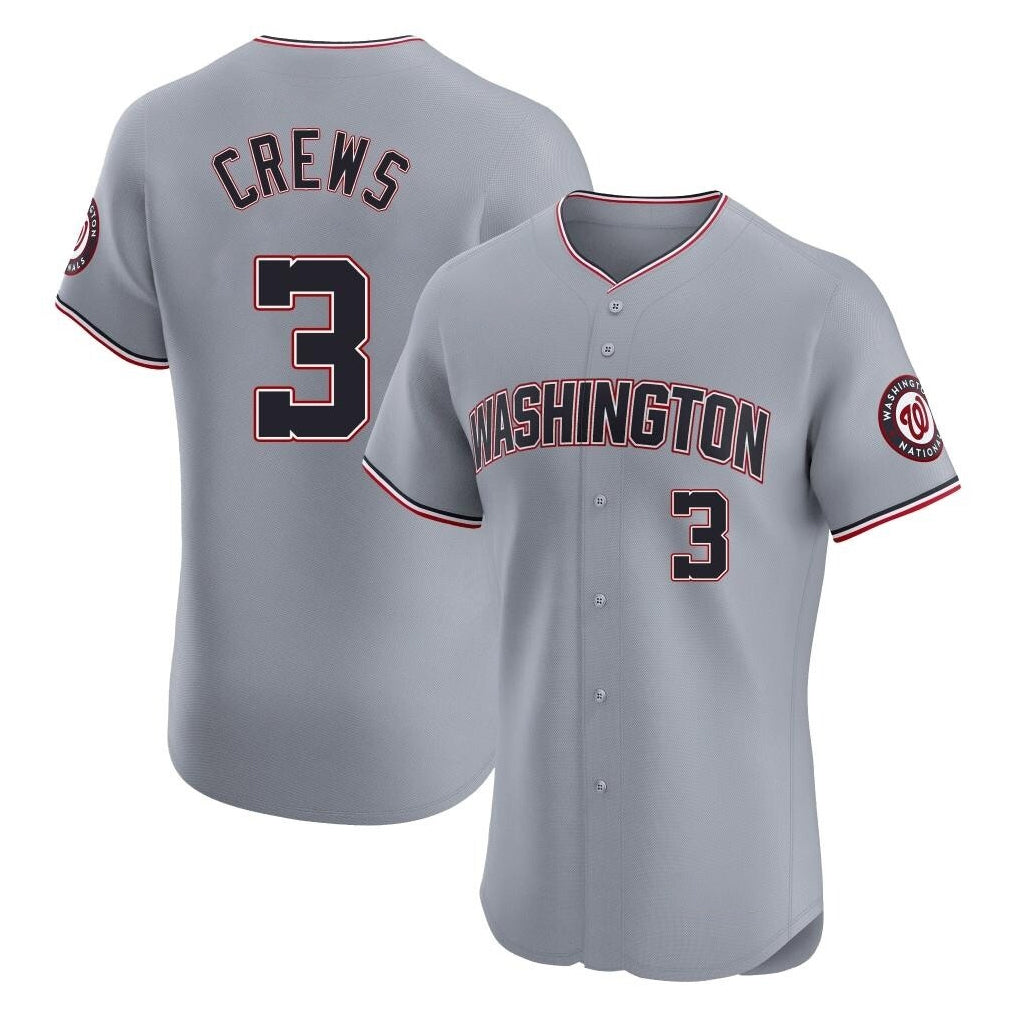 Kooe W.Nationals #3 Dylan Crews Player Gray City Connect Elite Alternate Stitched Jerseys