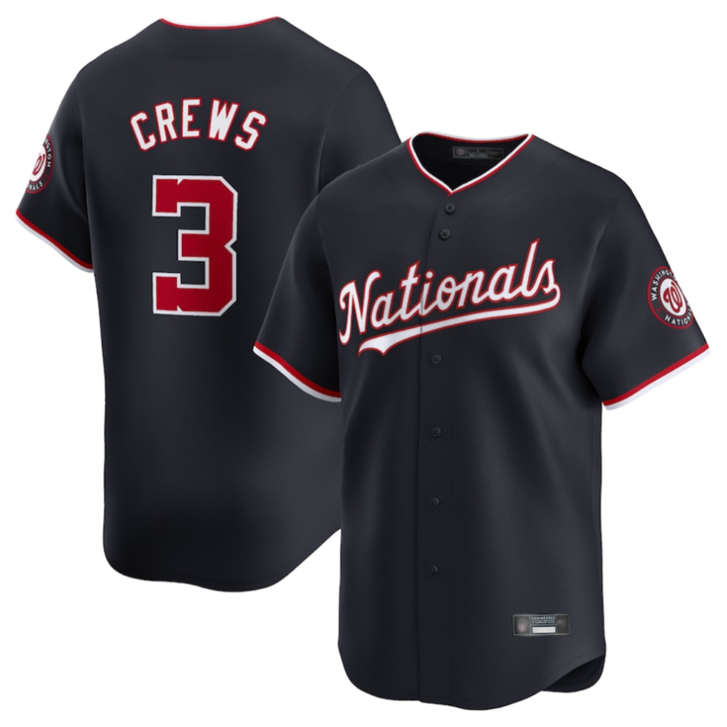 Kooe W.Nationals #3 Dylan Crews Player Navy Limited Stitched Jerseys