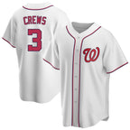 Kooe W.Nationals #3 Dylan Crews Player White Game Replica Stitched  Jerseys