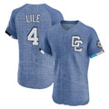 Kooe W.Nationals #4 Daylen Lile Player Blue City Connect Limited Stitched Jerseys