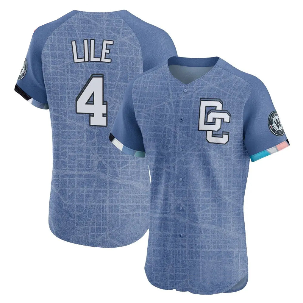 Kooe W.Nationals #4 Daylen Lile Player Blue City Connect Limited Stitched Jerseys